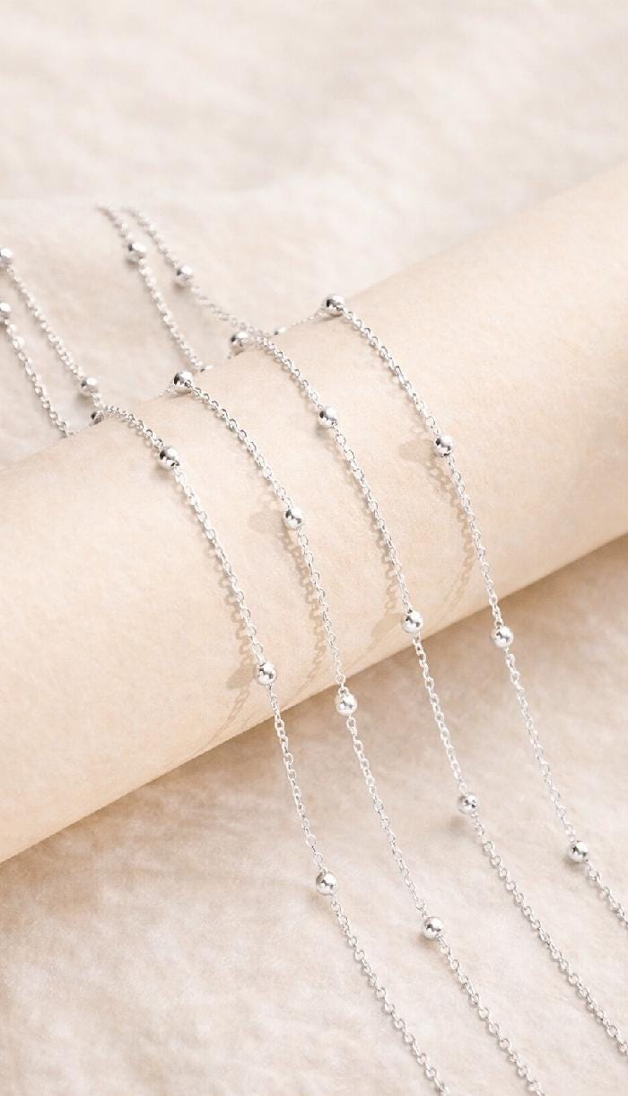 Double Layer Satellite Waist Chain with Pearls – Gold or Silver Stainless Steel Body Jewelry