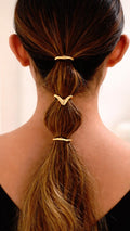 Minimalist Gold Hair Pins Set: French Style Bun Holder, Chic Metal Hair Clip Accessory