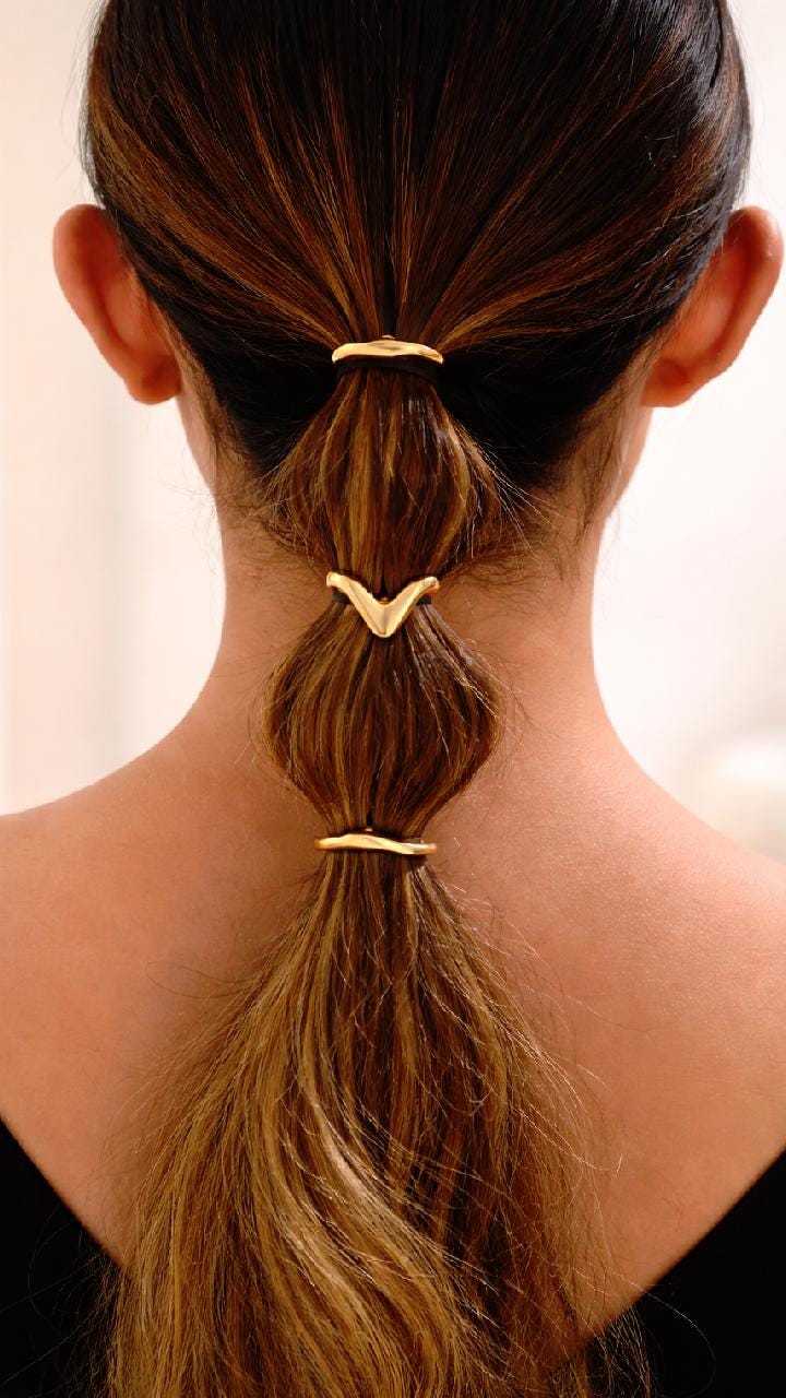 Minimalist Gold Hair Pins Set: French Style Bun Holder, Chic Metal Hair Clip Accessory