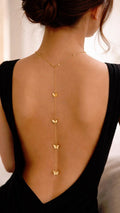 Gold Butterfly Back Necklace, Elegant Open Back Dress Jewelry
