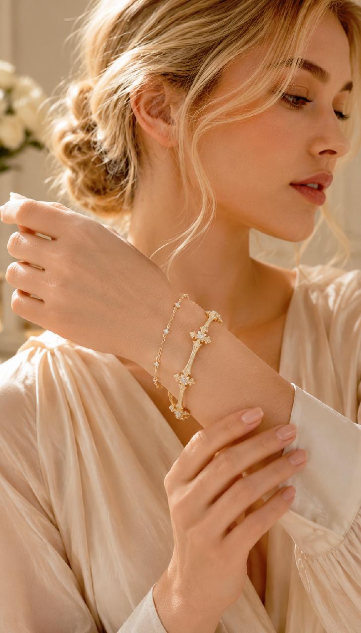 Vintage Gold Cross Bracelet, Baroque Crystal Cuff, Feminine Gothic Luxury Jewelry