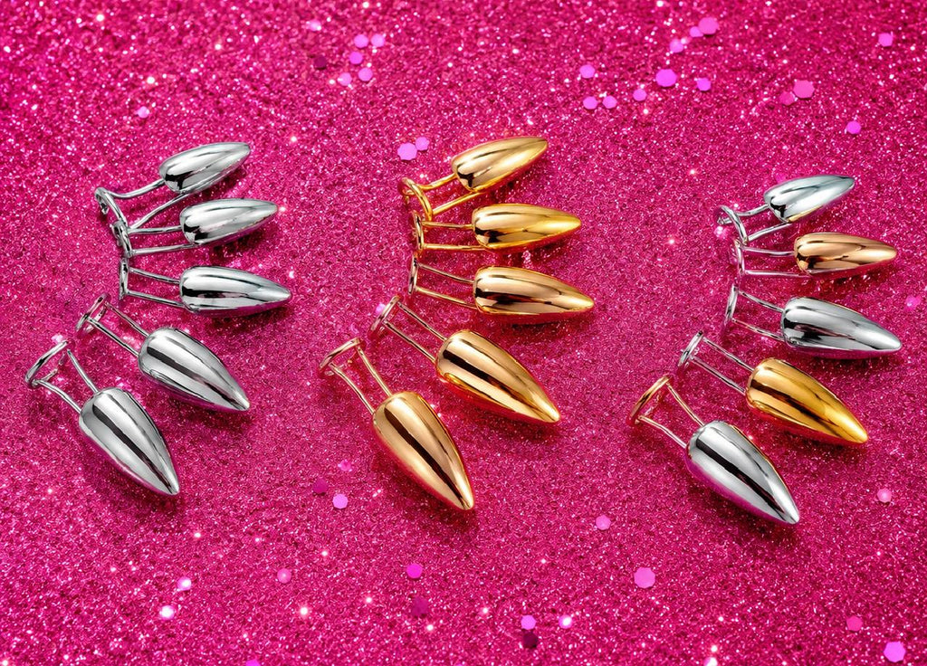 Y2K Chrome Nail Ring Set, Gold Silver Statement Fingertip Jewelry, Festival Rave Accessories