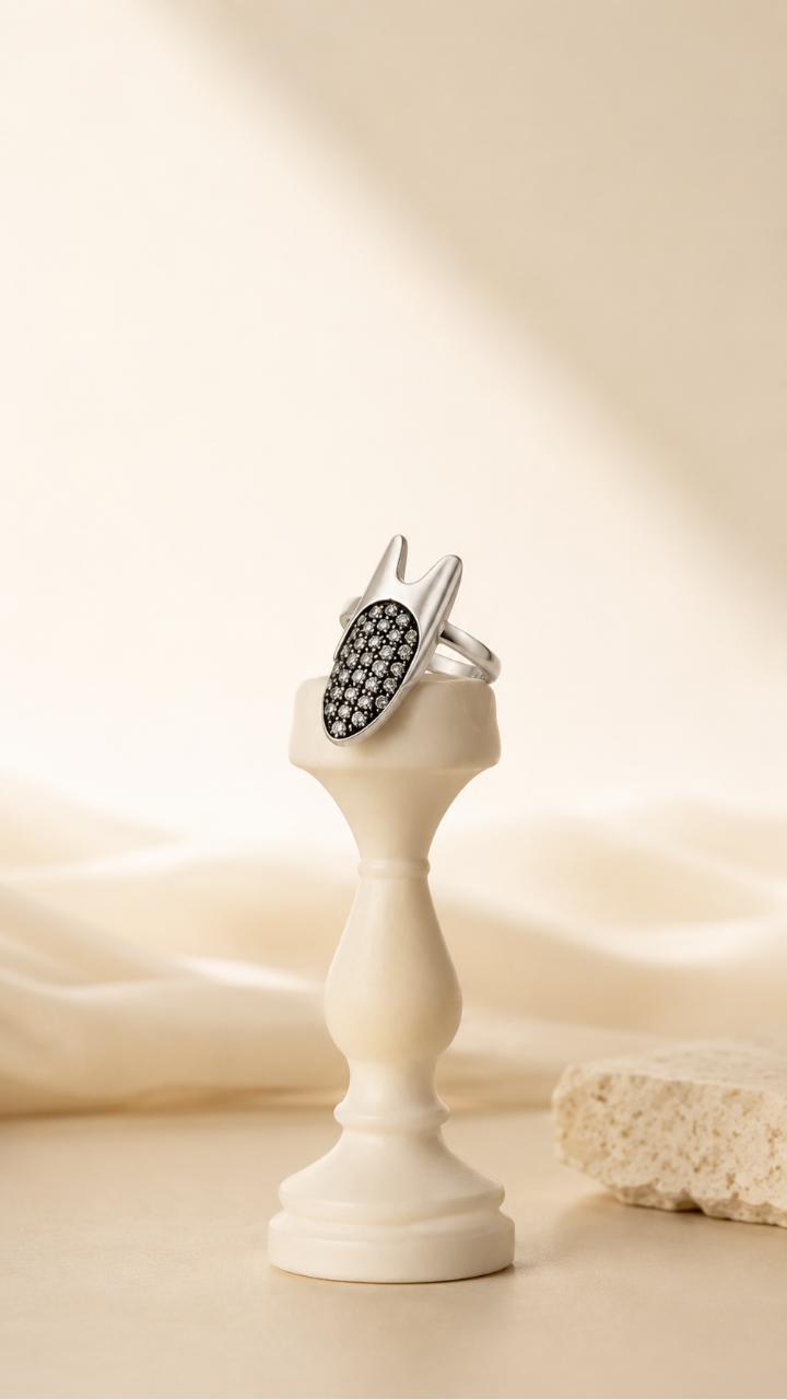 Sterling Silver Snake Nail Ring Set, Gothic Y2K Statement Fingertip Jewelry