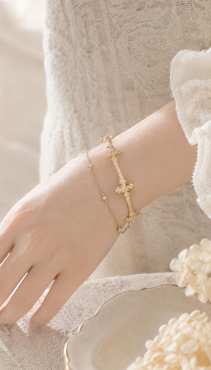 Vintage Gold Cross Bracelet, Baroque Crystal Cuff, Feminine Gothic Luxury Jewelry