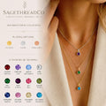 Personalized Birthstone Necklace - Dainty Gold, Silver & Rose Gold Pendant Jewelry - Custom Gift for Her